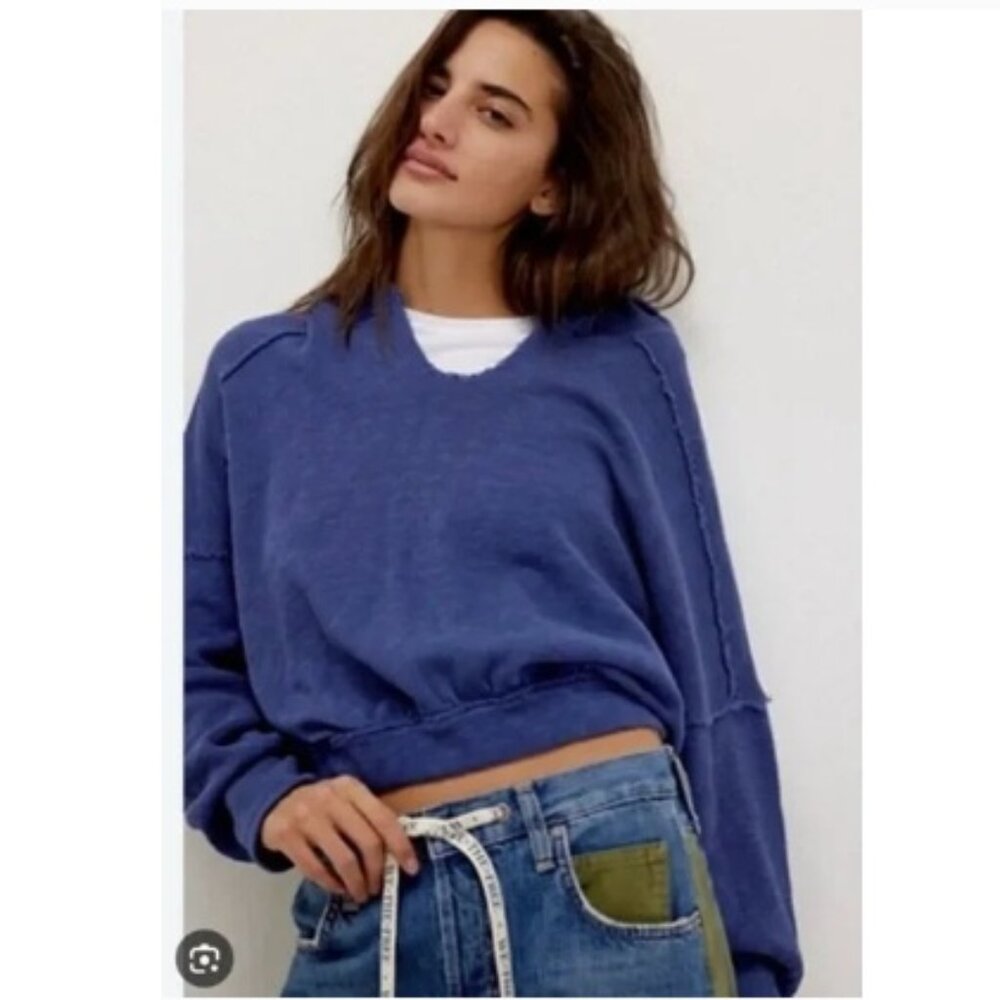 NWT Free People We The Free Atlas Hoodie, Navy Blue | Size XS